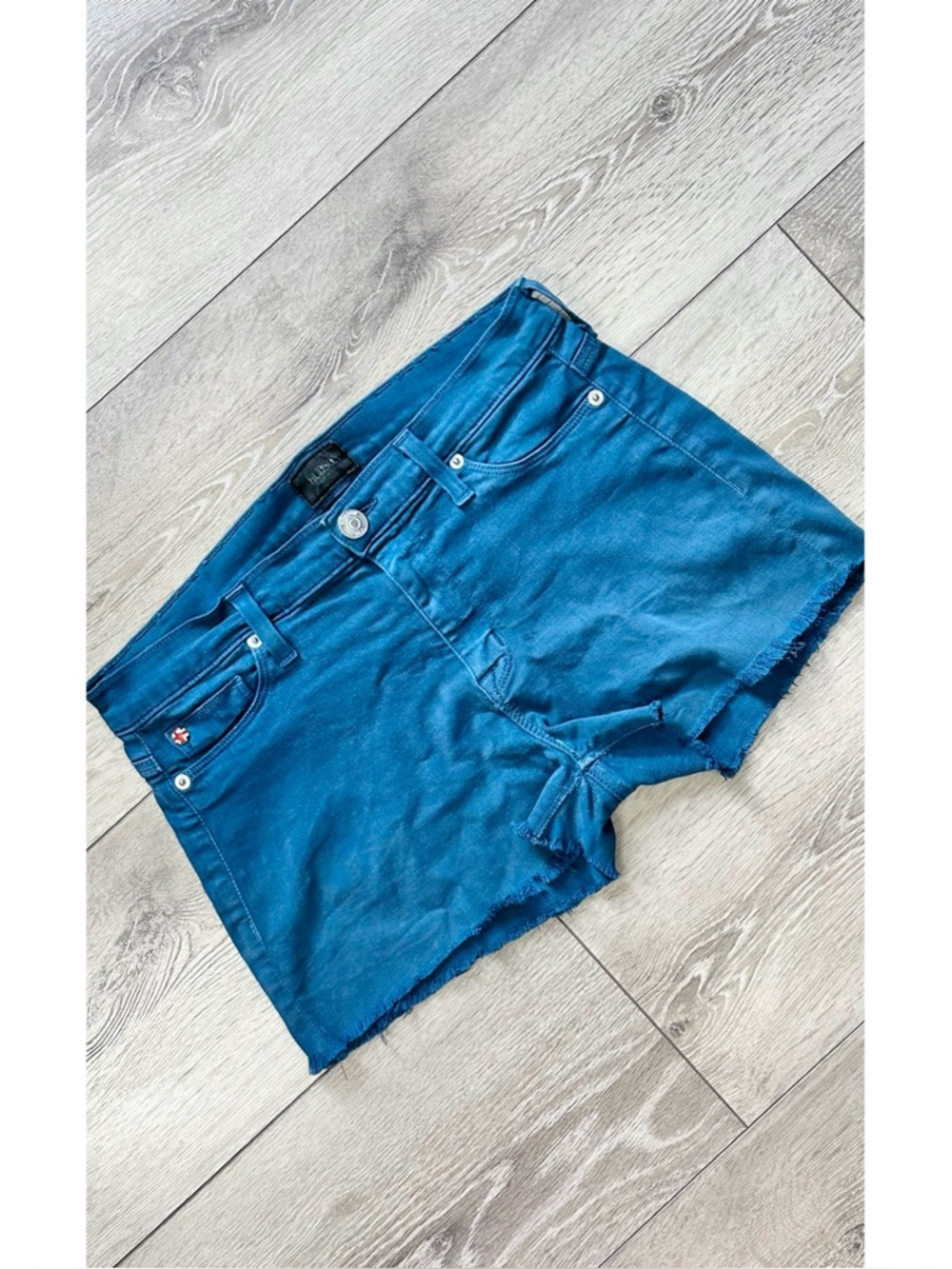 Hudson Teal Nico Mid Rise Cut Off Shorts Indie Sleaze Grunge *Read*
